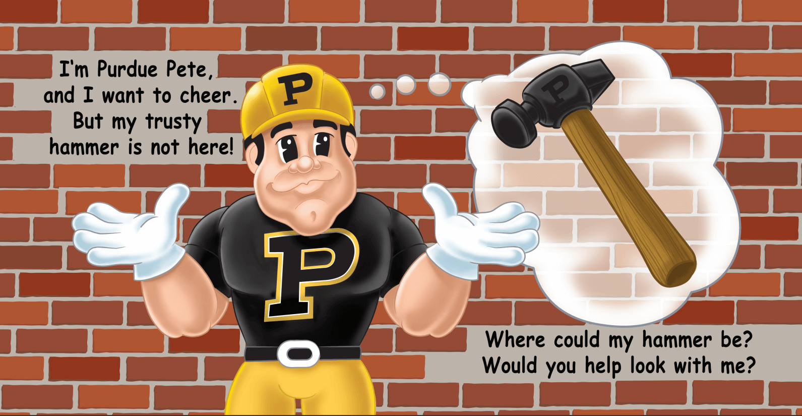 Purdue Pete Finds His Hammer Angie Klink
