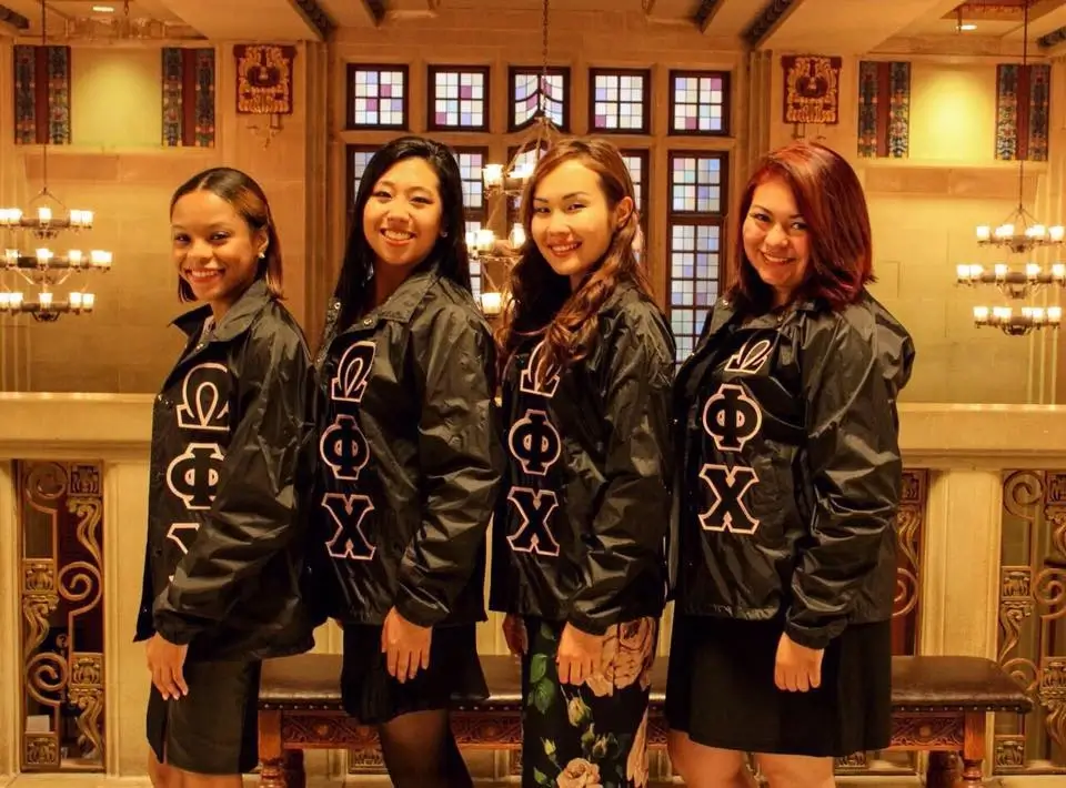 Members of Omega Phi Chi Multicultural Sorority. 