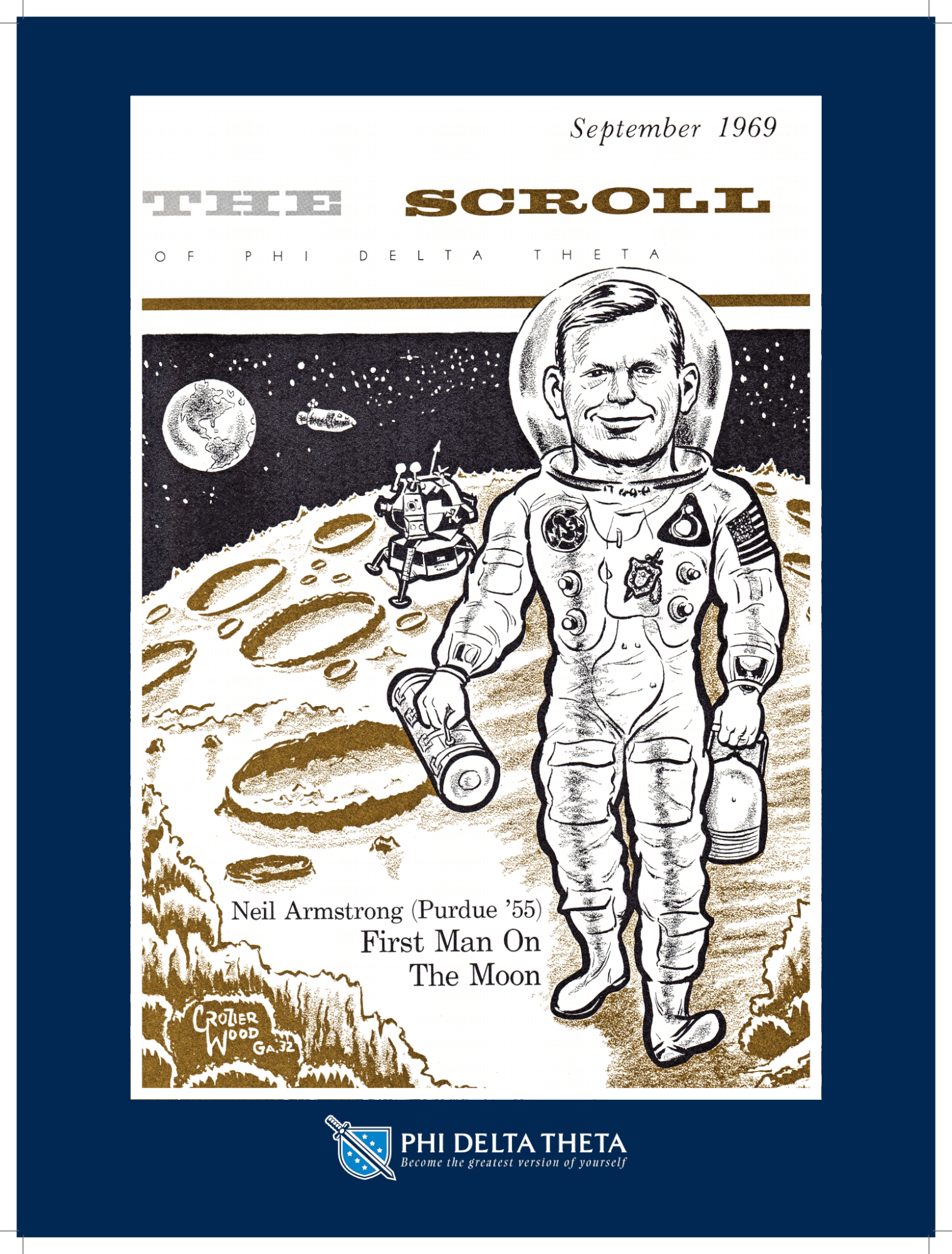 PDT Scroll Magazing cover of Armstrong from PDT HQ